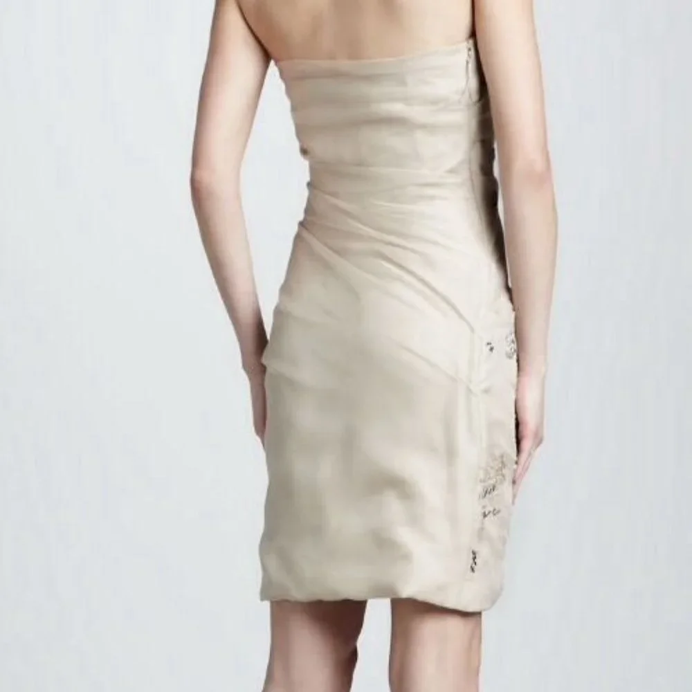 J. MENDEL**Embroidered Organza Dress $3750 US 4 - Picture 4 of 8